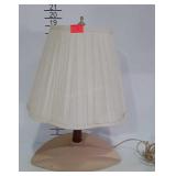 Mid century lamp, ceramic and wood, includes