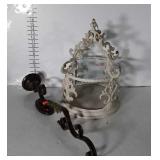 Home Decor lot. 2pc lot metal ware wall candle
