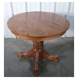 Oak Table, 36" round top Breakfast table with