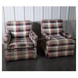 Pair of Plaid Living room Chairs. Used condition