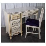 French Prov Dressing Vanity and Chair
