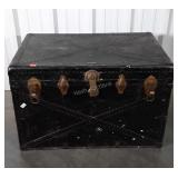 Steamer Trunk, tacked XCross Pattern leather