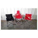 Three Folding Chairs with storage bags all nice