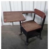 School Desk, youth style chair with attached