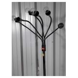 Floor Lamp, chrome base with 6 bulbs flex