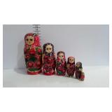 Large Russian nesting dolls, tallest is 13", set