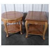 Pair of End Tables, pine made modern styling with