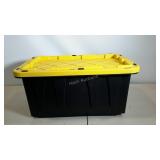 Sturdy tote bin with lid