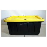 Sturdy tote bin with lid