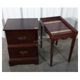 Two PC small Furniture lot. 2 drawer Nightstand