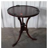 Accent Table leather top fancy undercarriage the