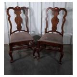 Pair of Dining chairs, modern styling padded