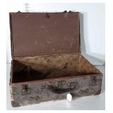 Vintage Leather Suitcase in its rustic aged