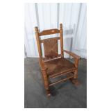 Youth size Rocking Chair, oak frame with rush
