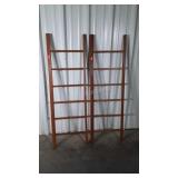 Two wood Display Ladder Section pieces 19wx49"