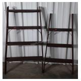 Two Ladder Sections. Wooden Step ladder style one