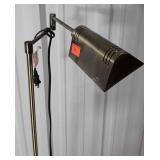 Brass Finish Floor Lamp. Adjustable positions