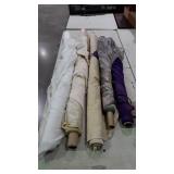 Material, 5 Partial Rolls of various material