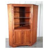 Pine Curio Cabinet. Upper 3 open access