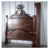 Victorian Bed. High back Headboard with low