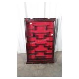 Asian Themed mahogany wall hanging Curio trinket