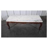 French Prov Marble top Coffee Table pay attention