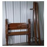 Antique Rope Bed. Twin size with side rails and