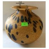Decor vase, leopard spotted design, made in Italy