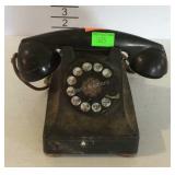 Rotary dial telephone vintage decor piece, missing