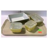 4-pc Pyrex shades of green refrigerator dish set