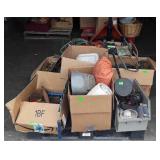 Skid lot, includes tools, nails, grease gun,