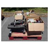 Skid lot, includes exercise machine, home decor