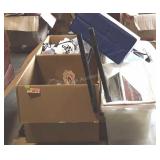 Skid lot: totes, dvd game, toys, folding stand,
