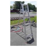 Six foot aluminum all American brand step ladder