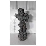 Concrete Gardening Statue, Girl Cherub 30"