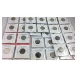 Nickel lot with V nickels, buffalo nickels,