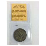 Old Mexican silver dollar