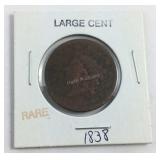 1838 large cent