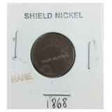1868 shield nickel