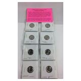 Eight Roosevelt dimes