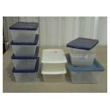 Group lot of smaller shoebox size totes with