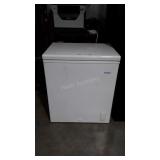 Haier chest freezer, tested cold - 29 x 22 x 33,
