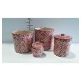 Workshops of Gerald Henn spongeware 3-pc canister