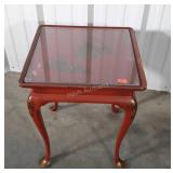 Asian painted decor Accent Side Table 18x18x24"