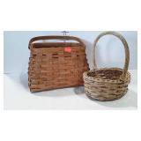 2 Baskets - one 19th Century, dated 