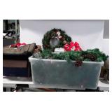 Christmas decor, Garland, Christmas lights,
