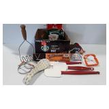 Kitchenware - utensils, knife sharpener, trivet,