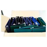 22 binders, mixed sizes
