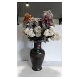 Home decor pottery floor vase with artificial