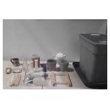 Home decor Group lot includes glassware, vases,